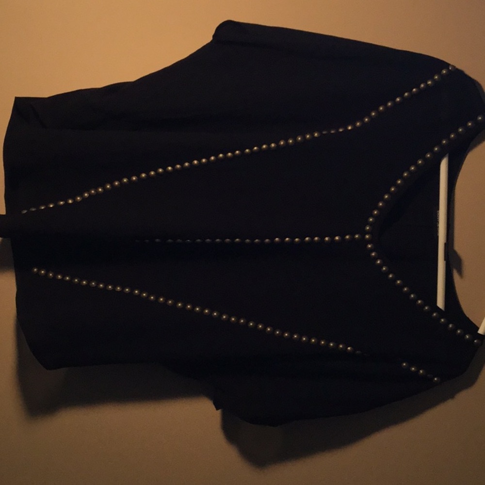 Sheer studded Black top